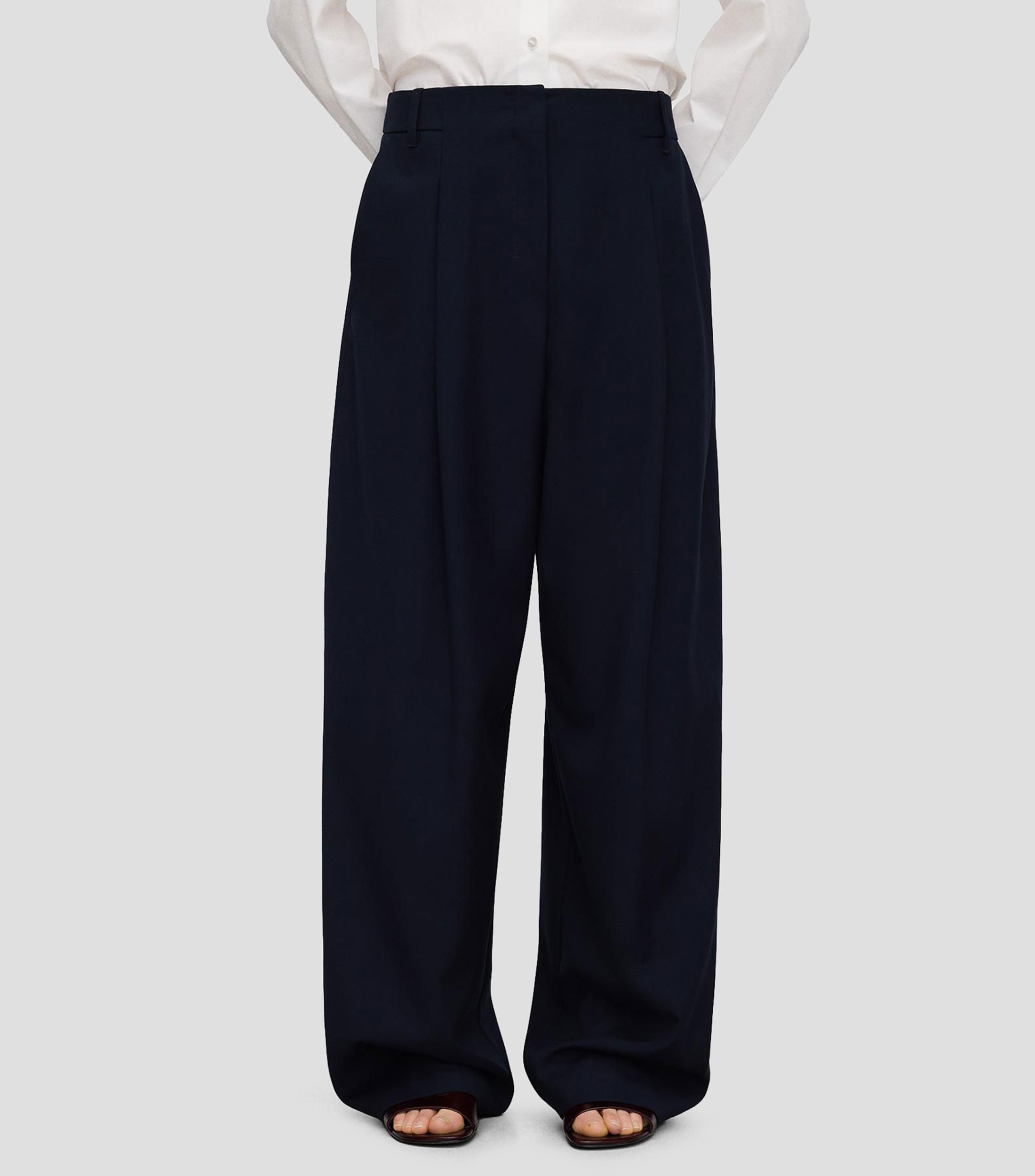 Pantalón oversized liso Mujer